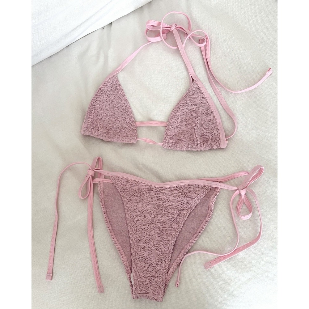 Youswim Zera Pink Side Tie Triangle Bikini NEW size 1